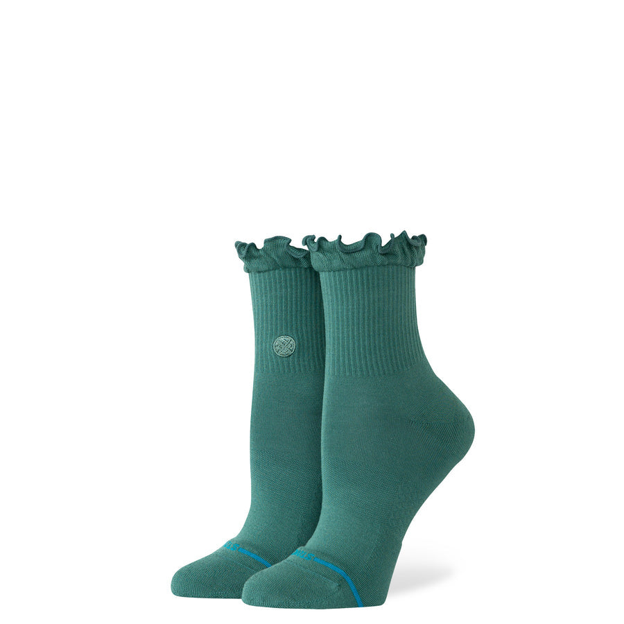 STANCE WMNS RUFFLE ICON QTR SOCKS SP26 TEAL