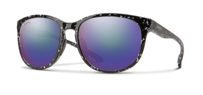 SMITH LAKE SHASTA BLK MRBL SUNGLASSES w/ CP VLT MIR PLR