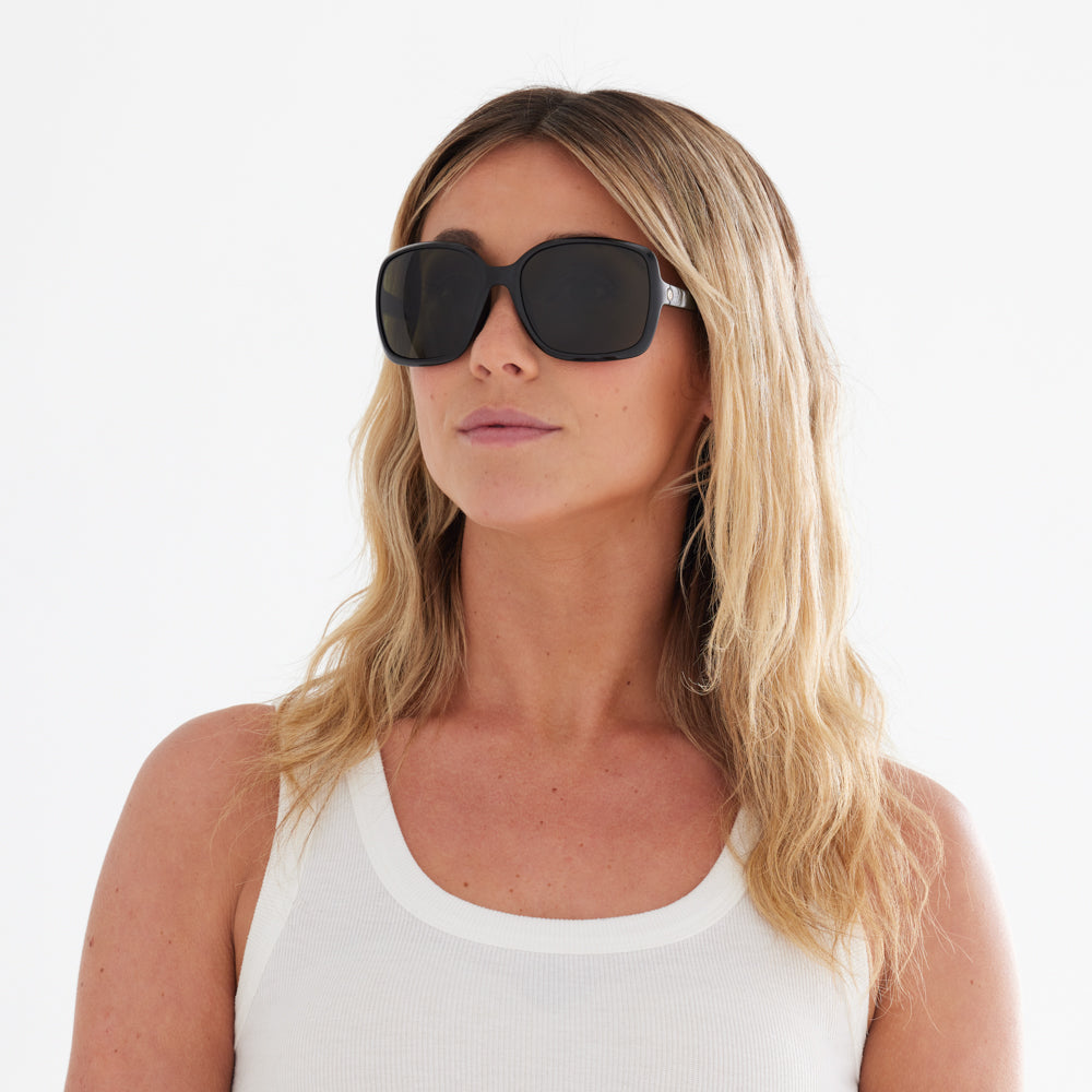 ELECTRIC MARIN GLOSS BLACK SUNGLASSES w/ GREY PLR LENS