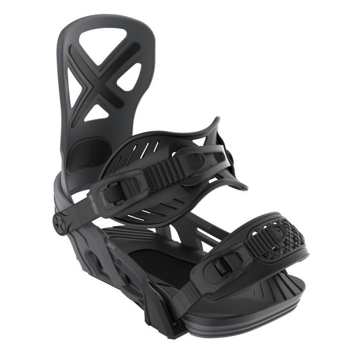 2025 BENT METAL ANVIL SNOWBOARD BINDINGS BLACK/GREY