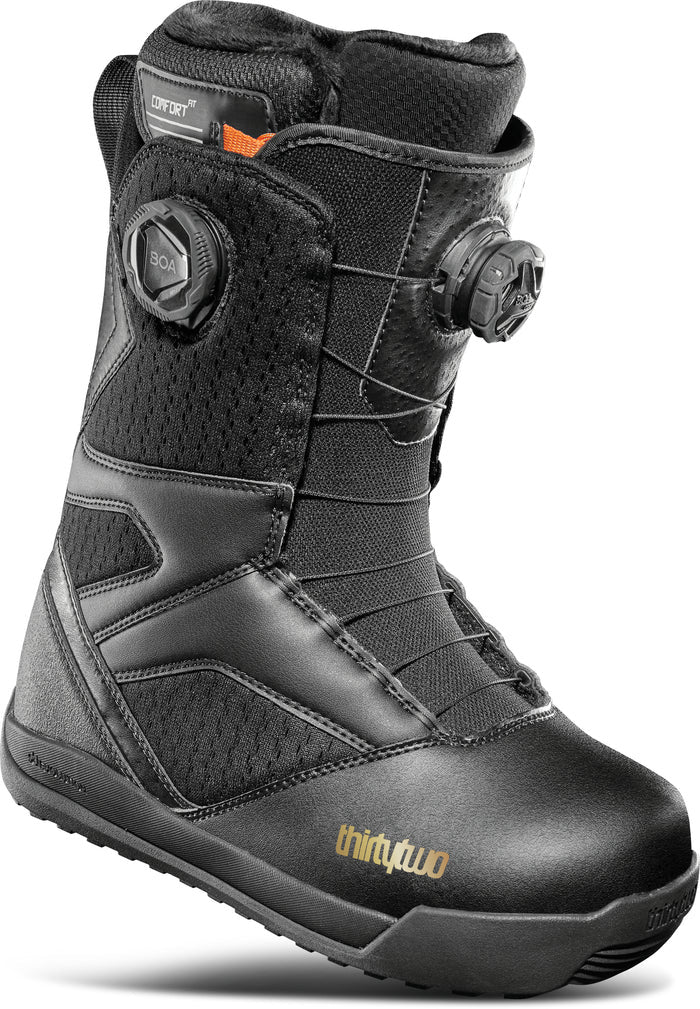 2025 THIRTYTWO WMNS STW DBL BOA SNOWBOARD BOOTS BLK/GOLD