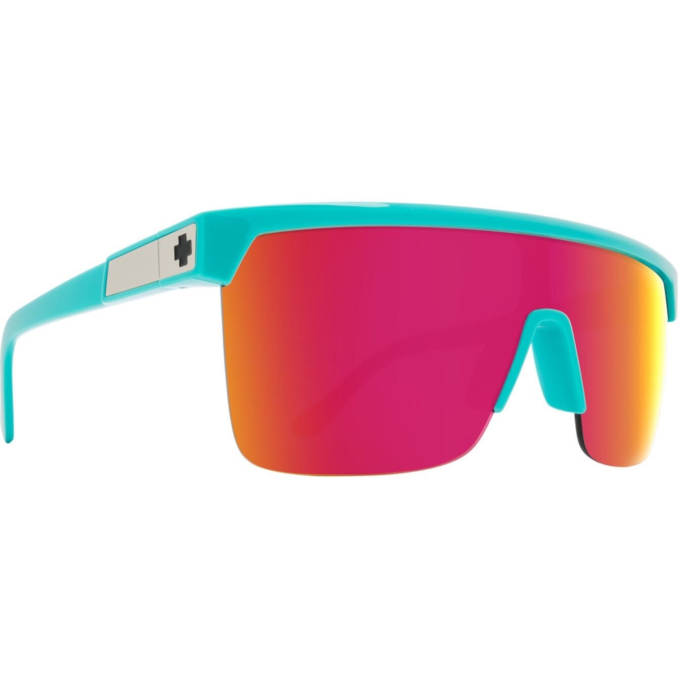 SPY FLYNN 5050 SOFT MATTE WHITE SUNGLASSES w/ HAPPY BOOST BRNZ PLR ICE BLU SPEC MRR