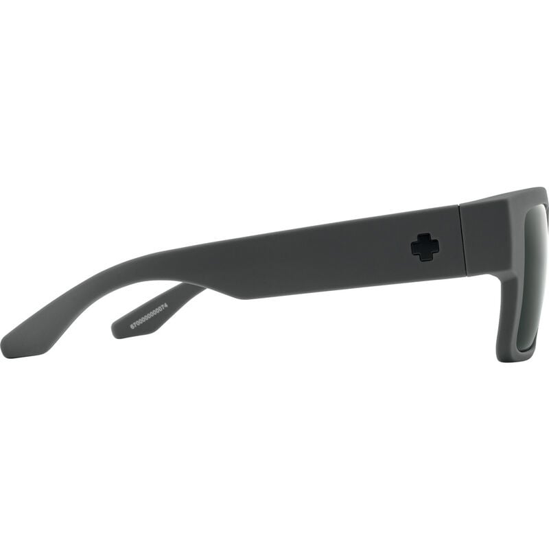 SPY CYRUS SOFT MATTE DARK GRY SUNGLASSES w/ HAPPY GRY GRN PLR BLK SPEC MRR
