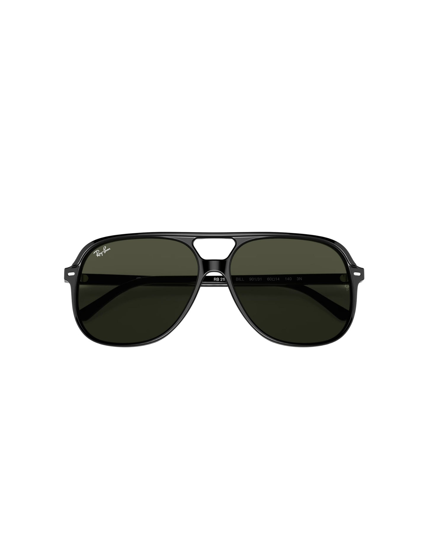 RAY-BAN BILL SUNGLASSES BLACK w/ GREEN
