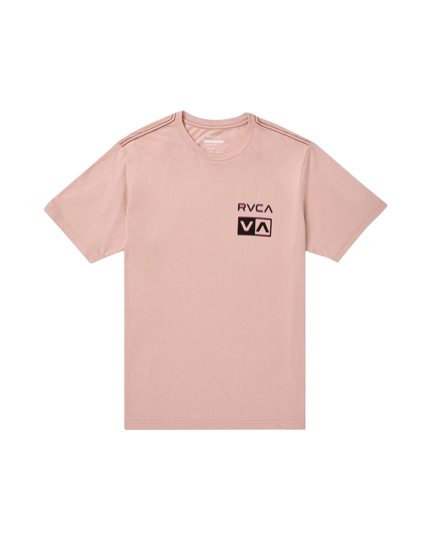 RVCA MENS GLITCH SS TEE SP26 MAUVE