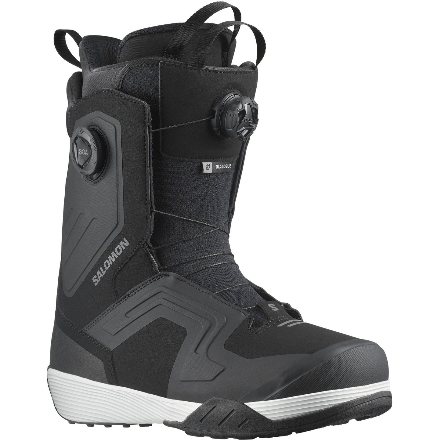2025 SALOMON DIALOGUE DUAL BOA SNOWBOARD BOOTS BLK/BLK/WHT