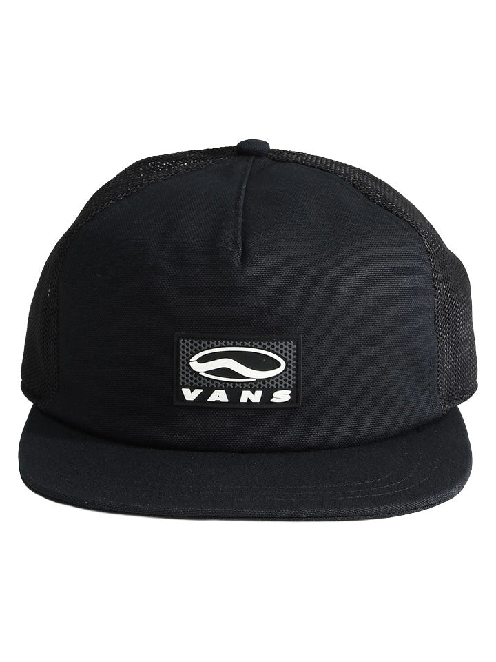 VANS MENS SIDESTRIPE UNSTRUCTURED TRUCKER HAT SP26 BLACK