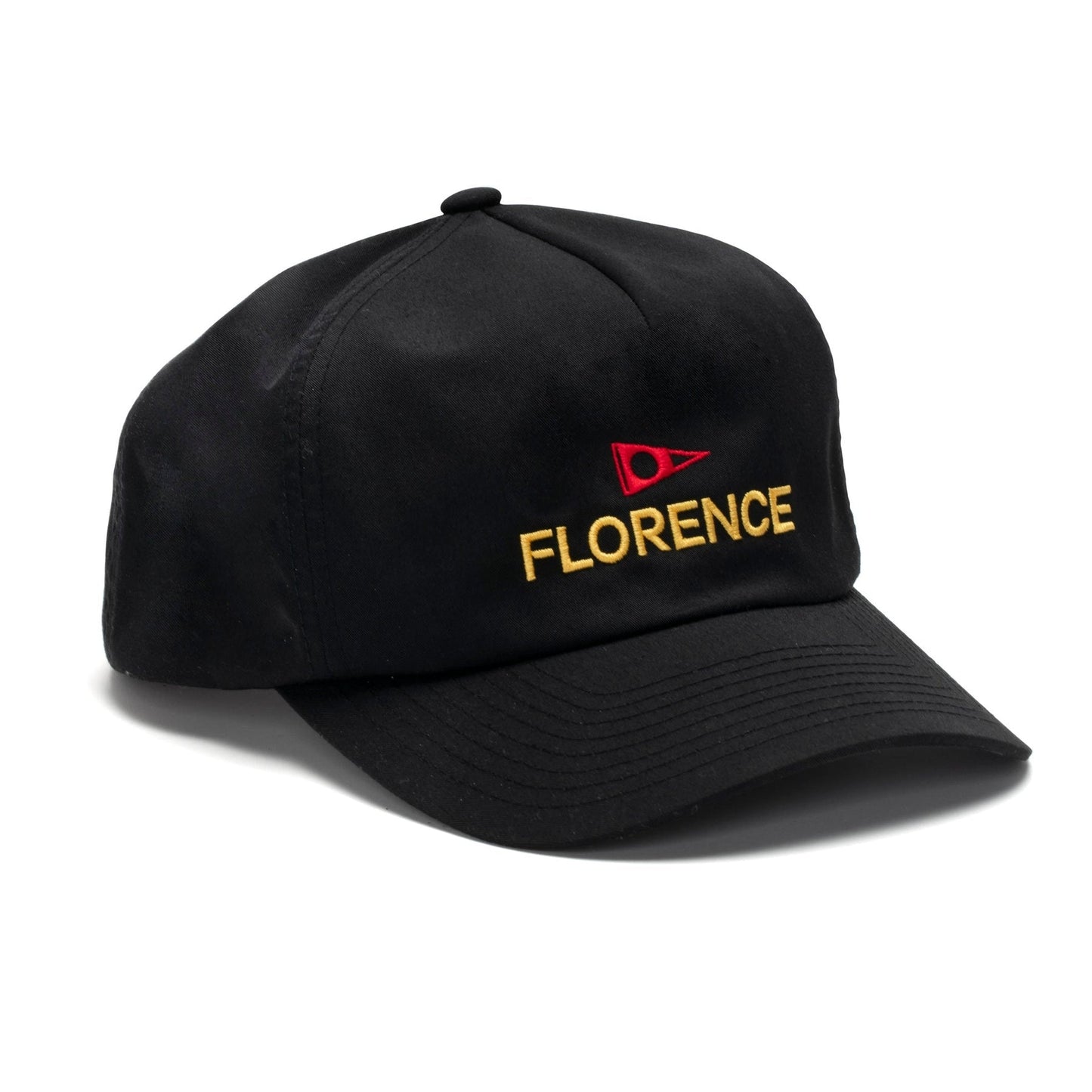FLORENCE MENS LOGO TWILL SNAPBACK HAT SP26 BLACK