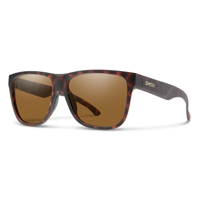 SMITH LOWDOWN XL 2 MATTE TORT SUNGLASSES W/ CP PLR BROWN