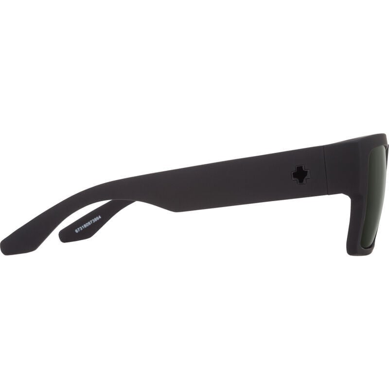 SPY CYRUS SOFT MATTE BLACK SUNGLASSES w/ HD PLUS GRY GRN PLR