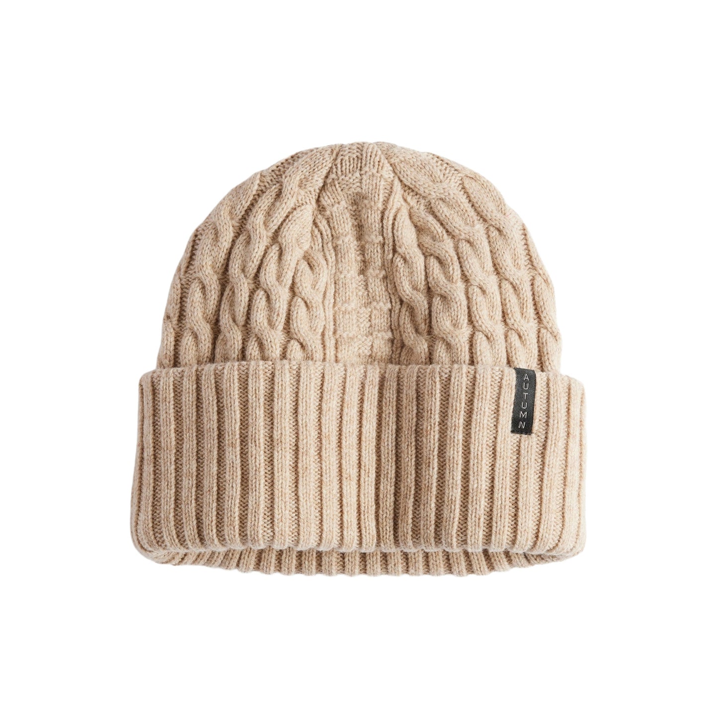 2026 AUTUMN CABLE KNIT BEANIE NATURAL