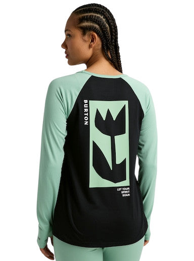 2026 BURTON WMNS ROADIE BASE LAYER TECH TEE T.BLK/SFT SG