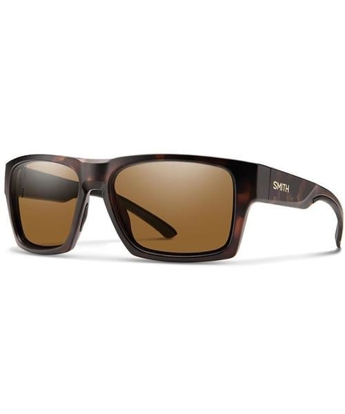 SMITH OUTLIER 2 MATTE TORT SUNGLASSES w/ CP PLR BRN