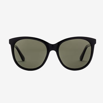 ELECTRIC PALM GLOSS BLACK SUNGLASSES w/ GRY PLR LENS