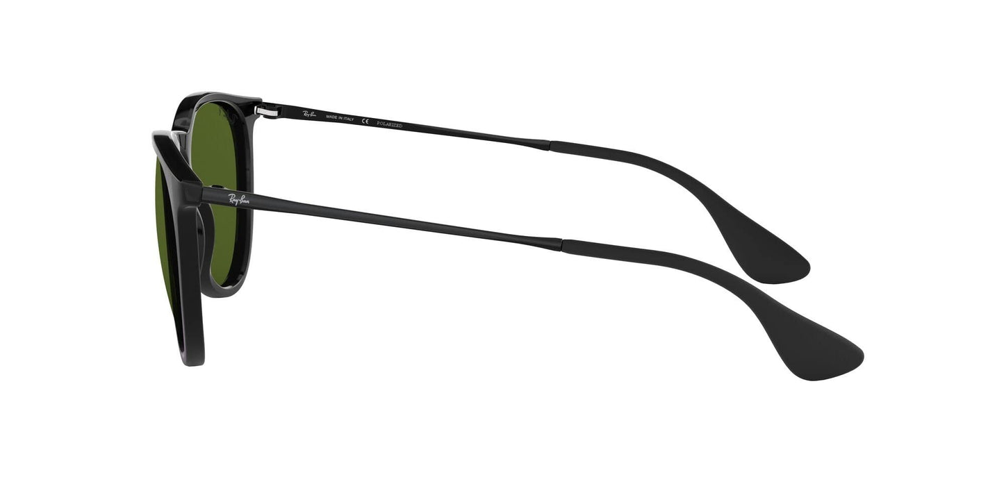 RAY-BAN ERIKA SUNGLASSES BLACK w/ GREEN PLR