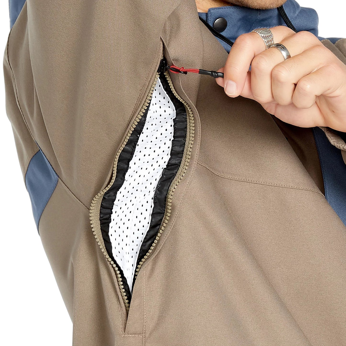 2025 VOLCOM LONGO 20K PULLOVER JACKET CHESTNUT BROWN