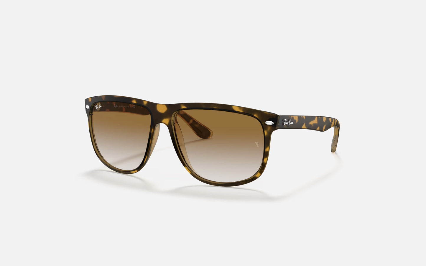 RAY-BAN BOYFRIEND SUNGLASSES LT HAVANA TORT w/ CLEAR GRAD BRWN
