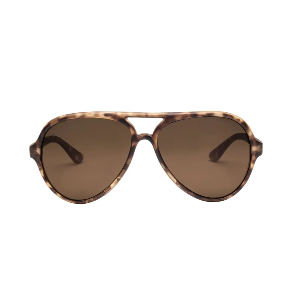 ELECTRIC ELSINORE MATTE TORT SUNGLASSES w/ BRNZ PLR LENS