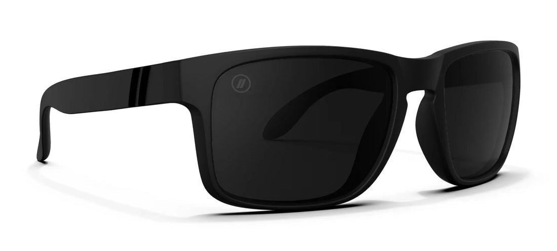 BLENDERS CANYON BLACK TUNDRA MATTE BLACK SUNGLASSES w/ SMOKE PLR LENS