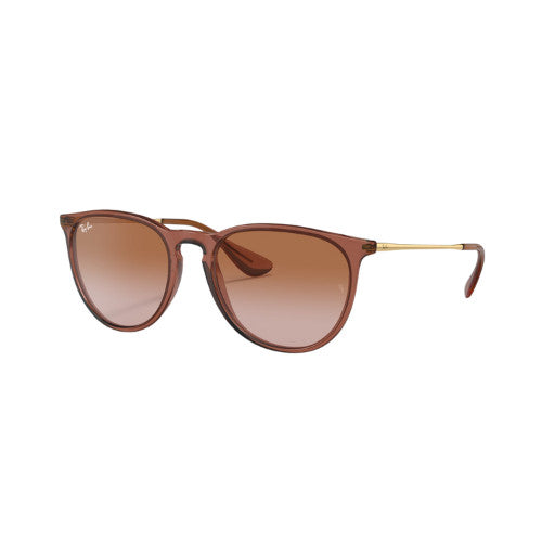 RAY-BAN ERIKA SUNGLASSES TRANSPARENT LIGHT BROWN w/BROWN GRAD