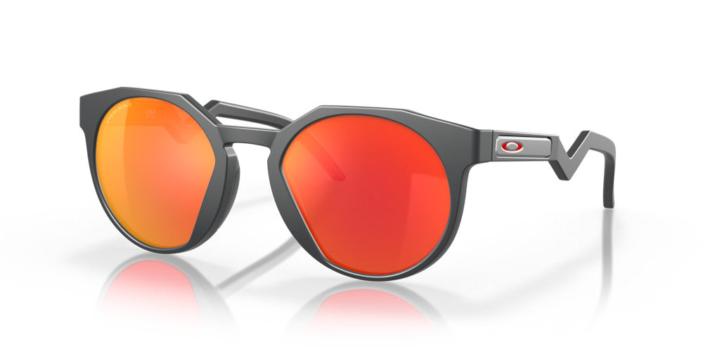OAKLEY HSTN MATTE CARBON GRY SMK SUNGLASSES w/ PRIZM RUBY LENS