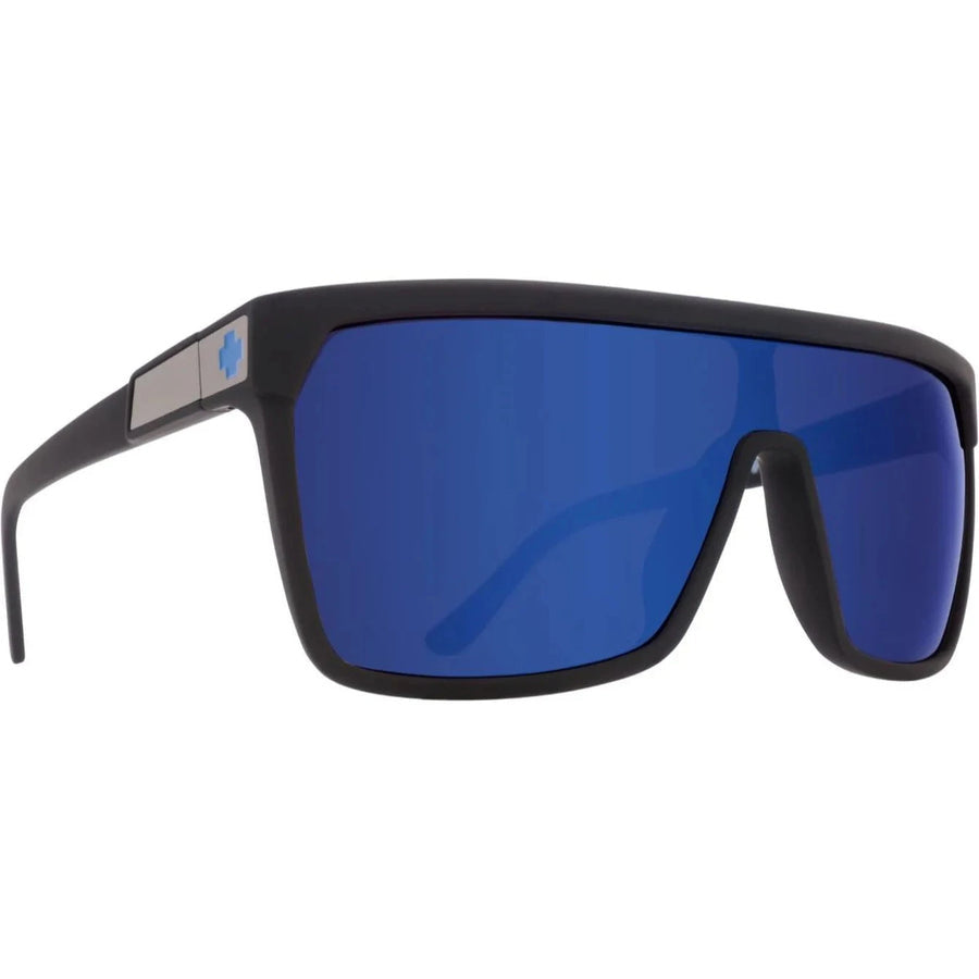 PLX SPY FLYNN SOFT MATTE BLACK SUNGLASSES w/ HAPPY BRNZ BLU