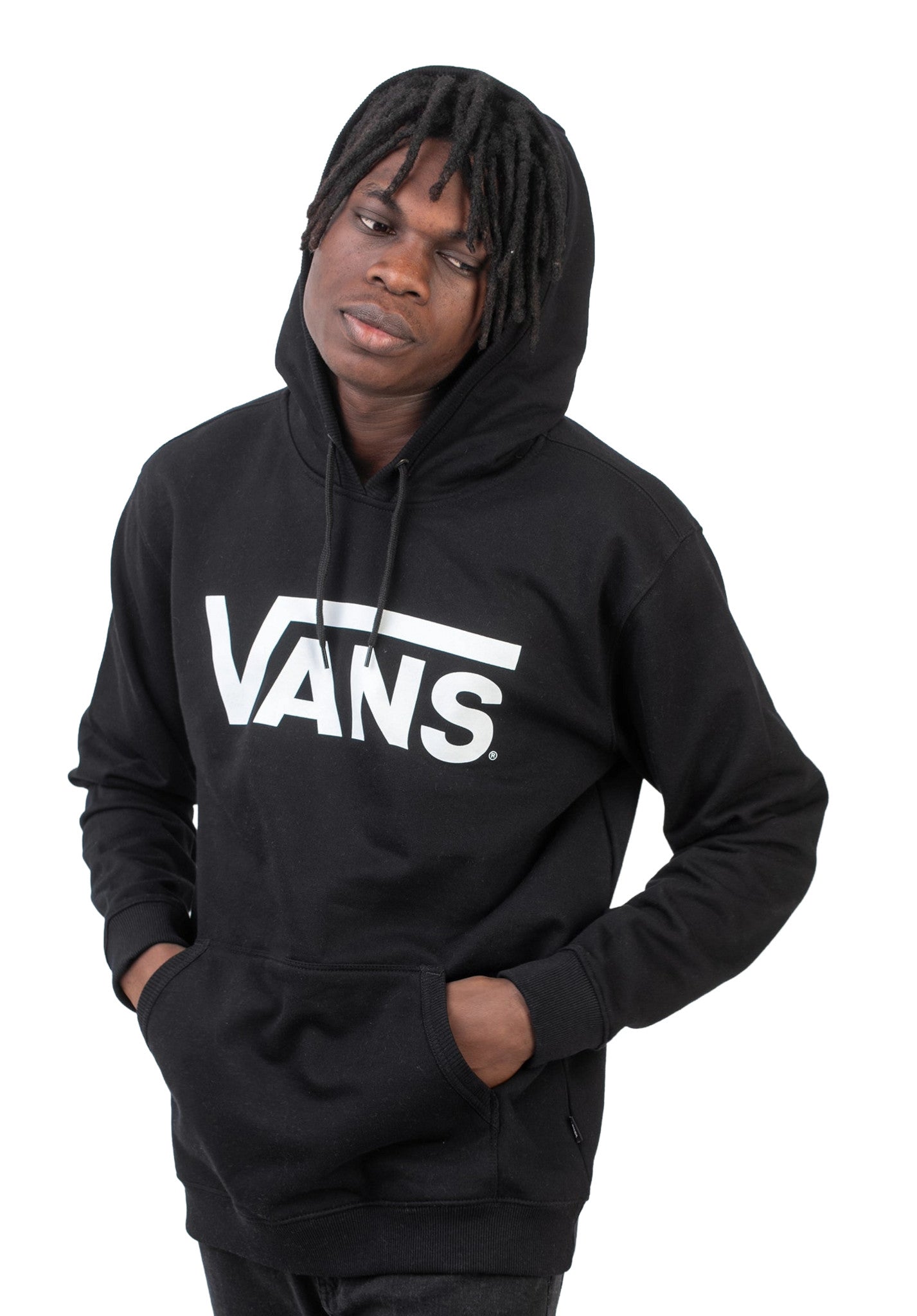 VANS MENS CLASSIC PO HOODY SP22 BLACK/WHITE