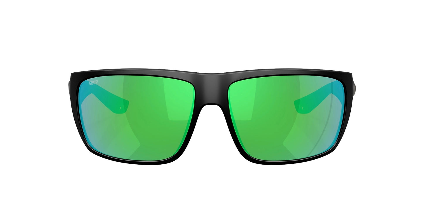 COSTA FLY LINE SUNGLASSES MATTE BLACK w/GREEN MIRROR
