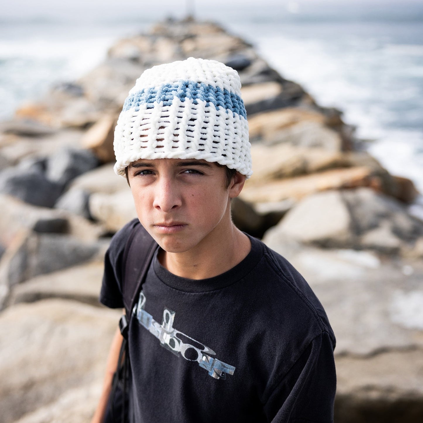 2026 COAL LAMPSHADE SKULLY BEANIE OFF WHT / BLUE