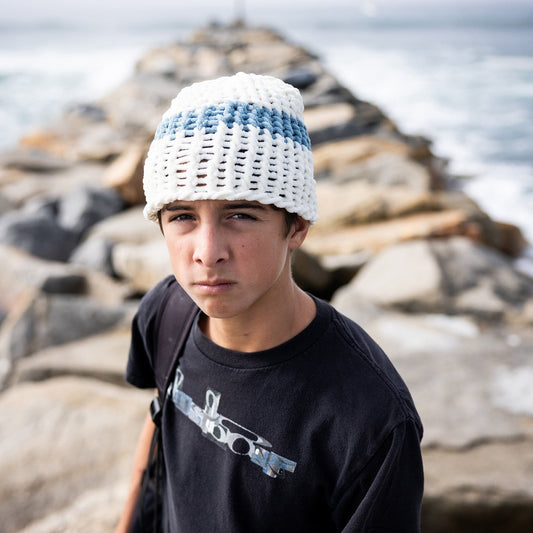 2026 COAL LAMPSHADE SKULLY BEANIE OFF WHT / BLUE