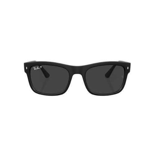 RAY-BAN RB4428 MATTE BLACK SUNGLASSES w/ BLACK PLR