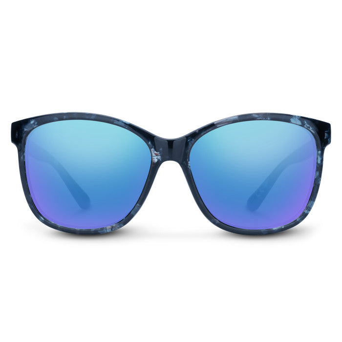 SUNCLOUD SASHAY BLUE TORT SUNGLASSES w/ BLUE MIR PLR LENS