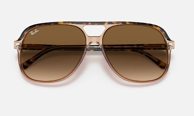 RAY-BAN BILL SUNGLASSES TRANSPARENT BROWN w/ CLEAR GRADIENT BR