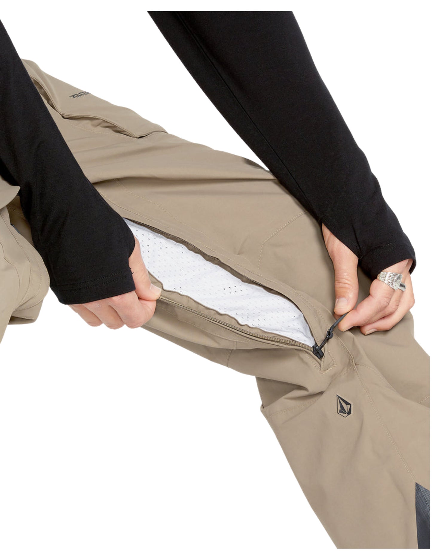 2025 VOLCOM RAIN GORE-TEX BIB PANT OVERALL CHESTNUT BROWN