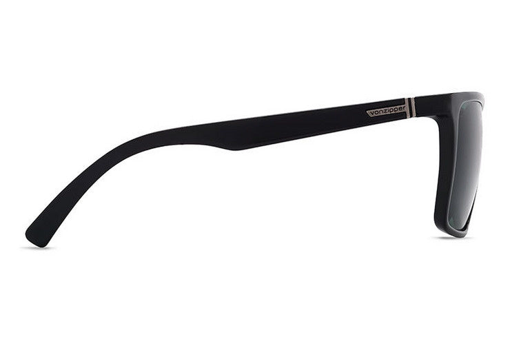 VONZIPPER LESMORE BLACK GLOSS SUNGLASSES w/ VINTAGE GRY LENS