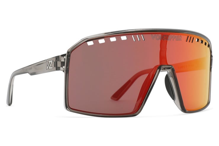VONZIPPER SUPER RAD GREY TRANS SUNGLASSES w/ BLACK FIRE LENS