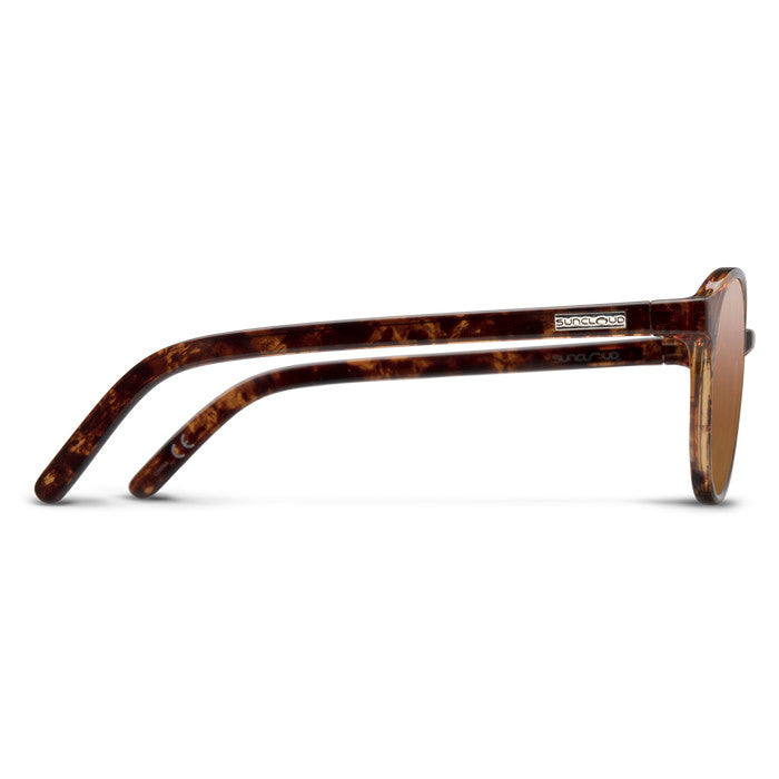 SUNCLOUD LOW KEY TORT SUNGLASSES w/ BRN PLR LENS