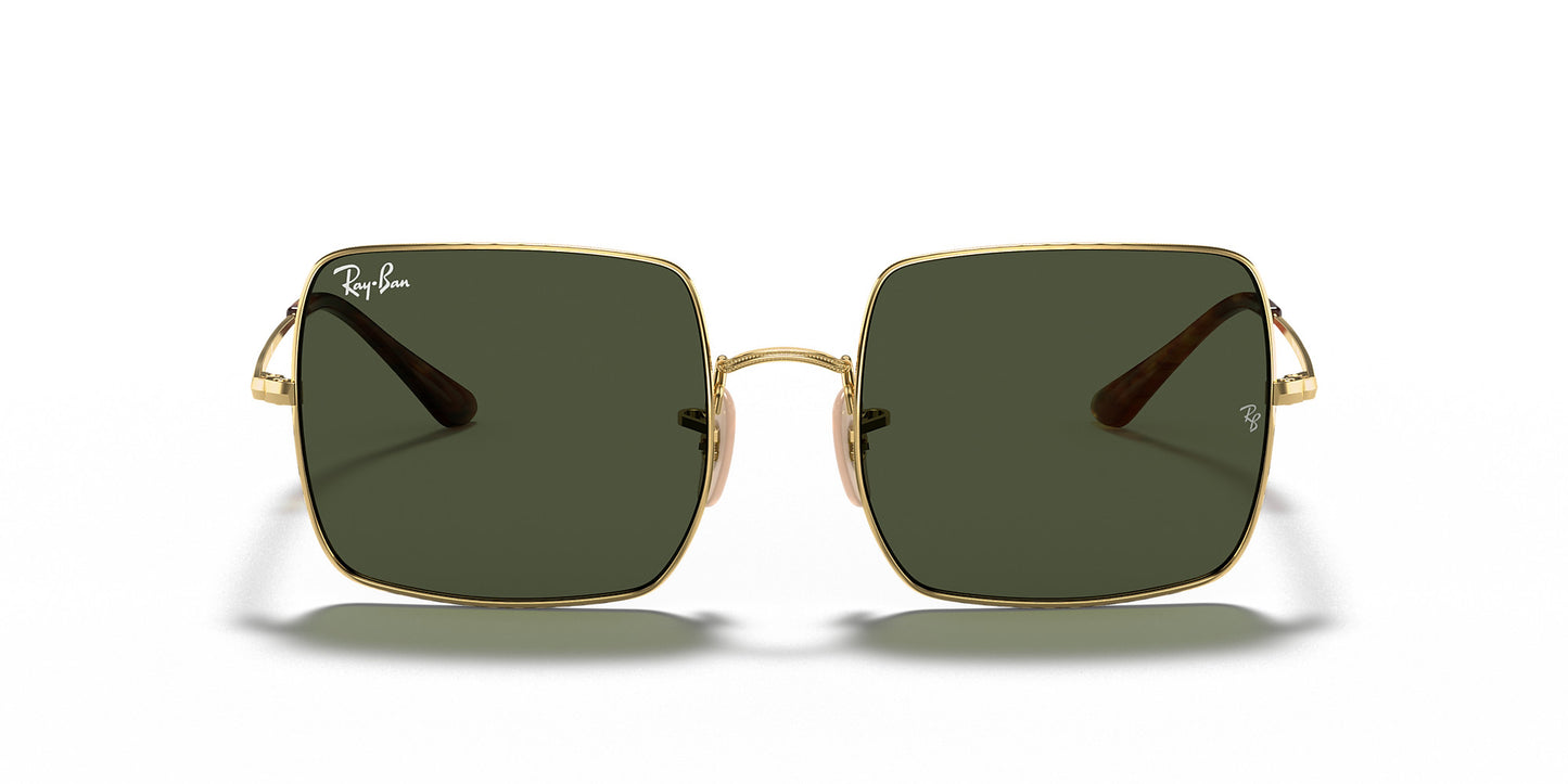 RAY-BAN SQUARE 1971 SUNGLASSES GOLD w/ G-15 GRN