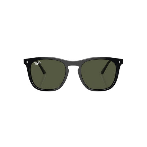 RAY-BAN RB2210 SUNGLASSES BLACK w/ GREEN