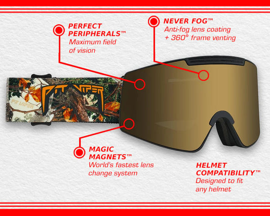 2025 PIT VIPER PROFORM GOGGLE THE SNOW MACHINE / RED