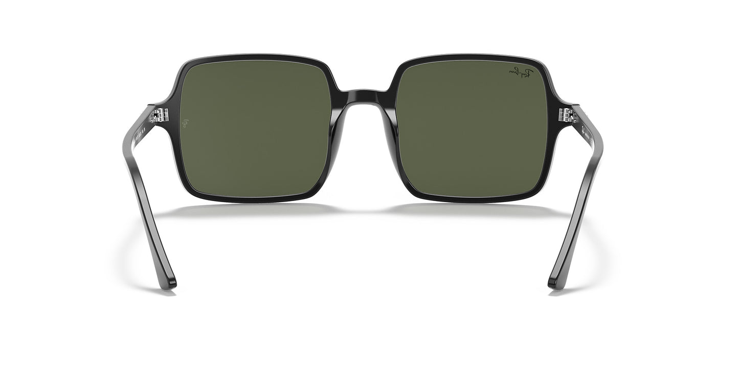 RAY-BAN SQUARE II SUNGLASSES BLACK w/ G-15 GRN