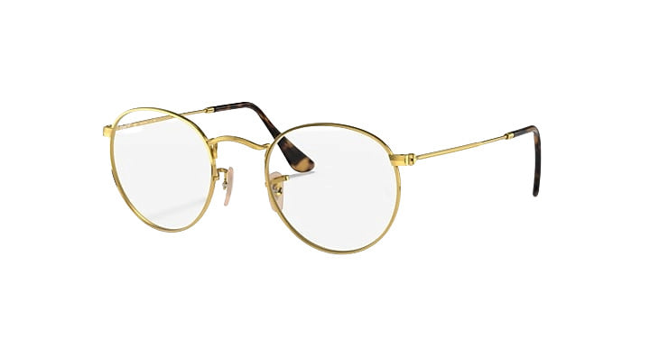 PLX RAY-BAN ROUND METAL SUNGLASSES ARISTA w/ POLAR CLEAR
