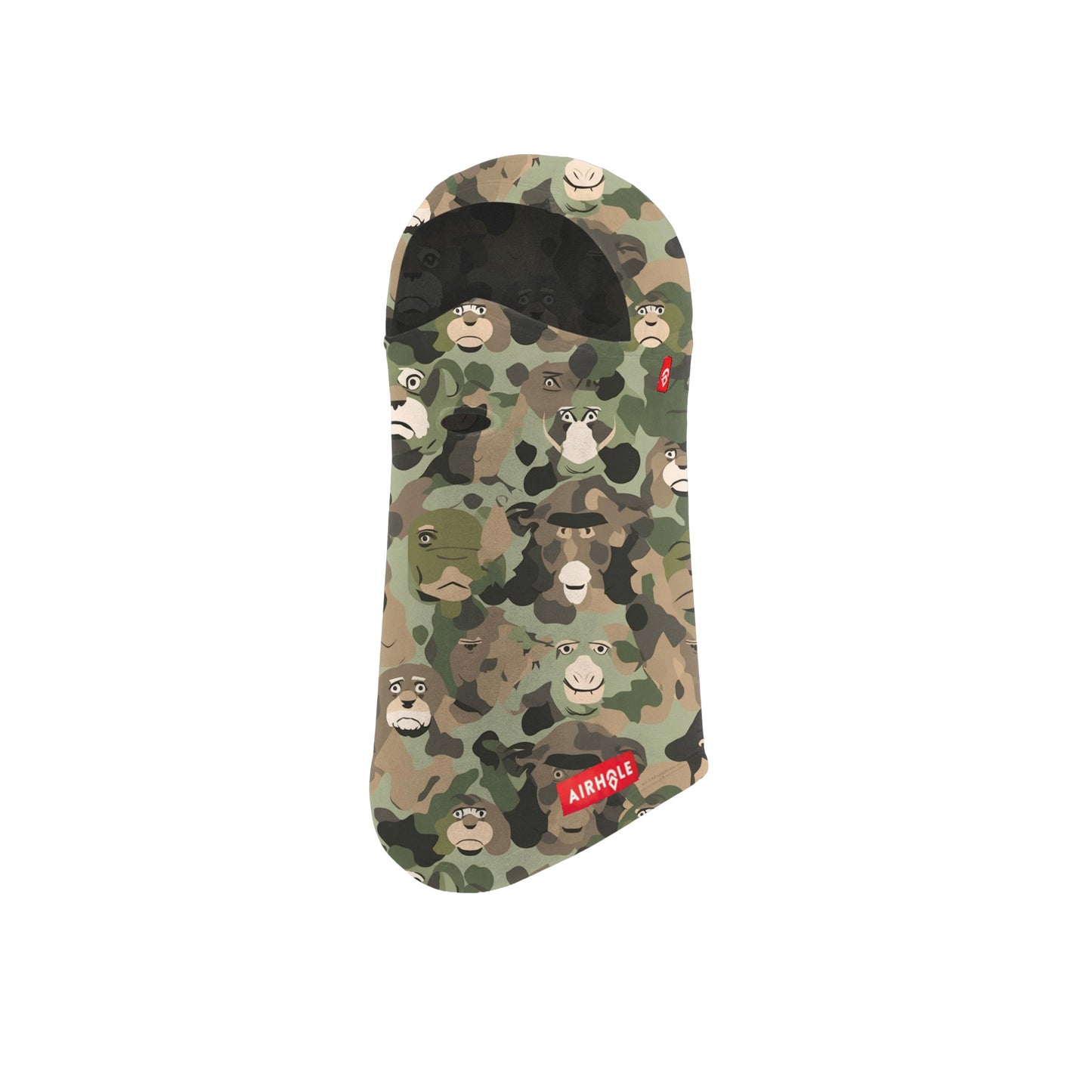 2026 AIRHOLE JUNIOR BALACLAVA HINGE MILK FLEECE MONKEY CAMO