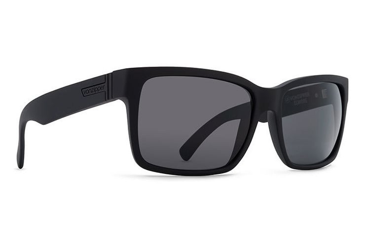 VONZIPPER ELMORE BLACK SATIN SUNGLASSES w/ GRY LENS