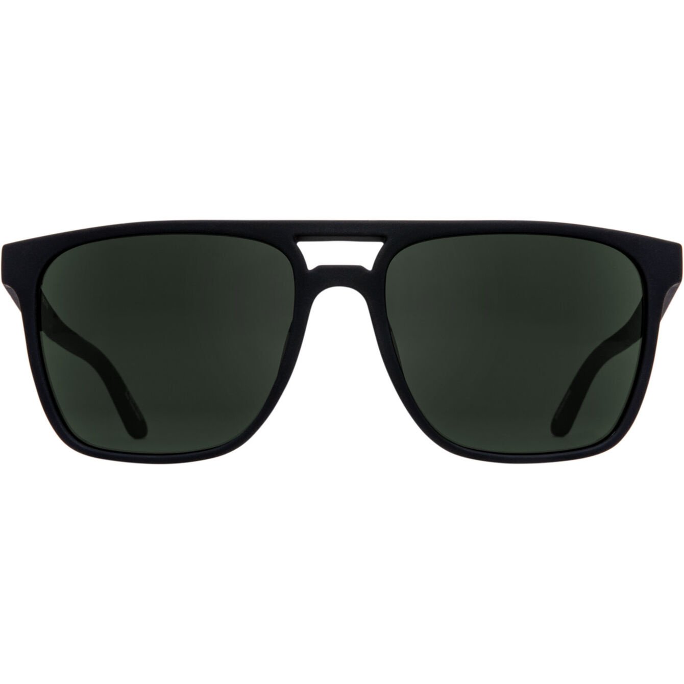 SPY CZAR SOFT MATTE BLACK SUNGLASSES w/ HAPPY GRY GRN PLR