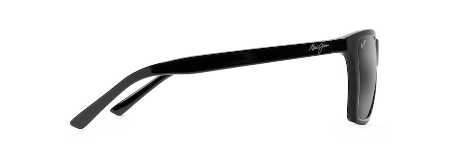 MAUI JIM CRUZEM GLOSS BLACK SUNGLASSES w/ NTRL GRY PLR LENS