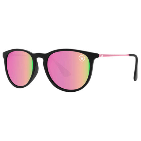 BLENDERS NORTH PARK ROSE THEATER SUNGLASSES MATTE BLACK w/ PINK PLR LENS