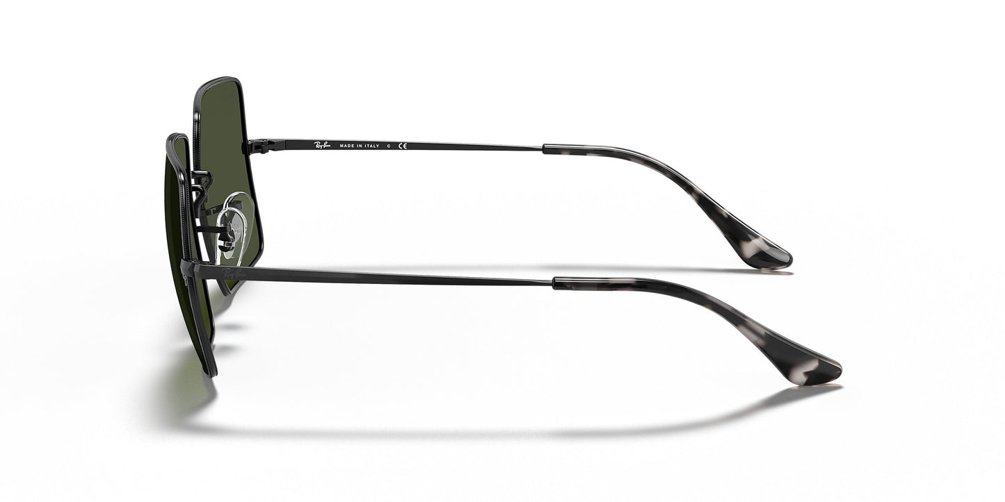 RAY-BAN SQUARE 1971 SUNGLASSES BLACK w/ G-15 GRN