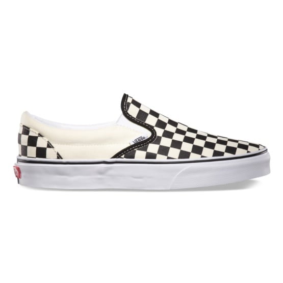 ONEK VANS MENS CLASSIC SLIP-ON (BWW) BLACK & WHITE CHECK/WHITE FA21