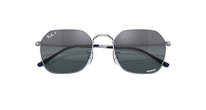 RAY-BAN JIM SUNGLASSES SILVER w/BLUE MIRROR GRADIENT